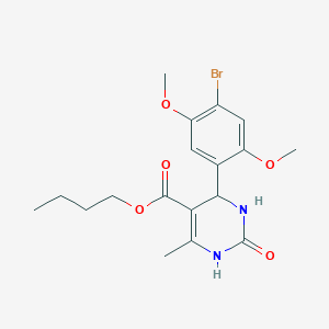 molecular formula C18H23BrN2O5 B4261261 butyl 4-(4-bromo-2,5-dimethoxyphenyl)-6-methyl-2-oxo-1,2,3,4-tetrahydro-5-pyrimidinecarboxylate 