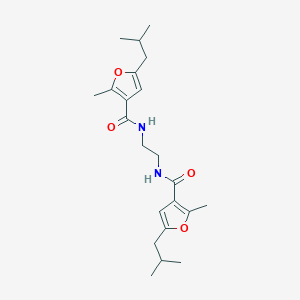 molecular formula C22H32N2O4 B426127 5-isobutyl-N-{2-[(5-isobutyl-2-methyl-3-furoyl)amino]ethyl}-2-methyl-3-furamide 