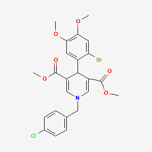 molecular formula C24H23BrClNO6 B4261277 dimethyl 4-(2-bromo-4,5-dimethoxyphenyl)-1-(4-chlorobenzyl)-1,4-dihydro-3,5-pyridinedicarboxylate 