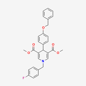 molecular formula C29H26FNO5 B4261296 dimethyl 4-[4-(benzyloxy)phenyl]-1-(4-fluorobenzyl)-1,4-dihydro-3,5-pyridinedicarboxylate 