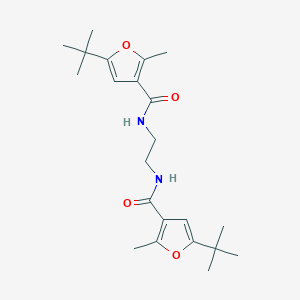 molecular formula C22H32N2O4 B426130 5-tert-butyl-N-{2-[(5-tert-butyl-2-methyl-3-furoyl)amino]ethyl}-2-methyl-3-furamide 