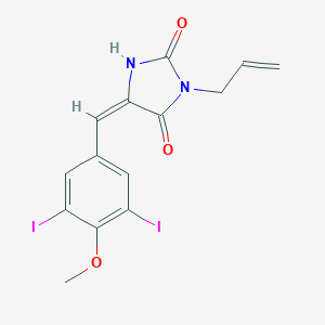 molecular formula C14H12I2N2O3 B426151 3-Allyl-5-(3,5-diiodo-4-methoxybenzylidene)-2,4-imidazolidinedione 
