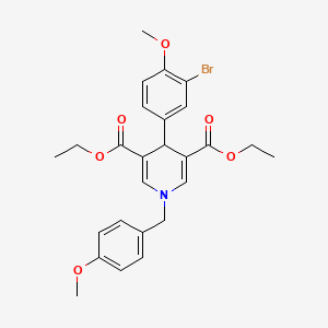 diethyl 4-(3-bromo-4-methoxyphenyl)-1-(4-methoxybenzyl)-1,4-dihydro-3,5-pyridinedicarboxylate