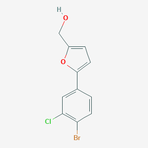 molecular formula C11H8BrClO2 B426155 [5-(4-Bromo-3-chlorophenyl)-2-furyl]methanol 