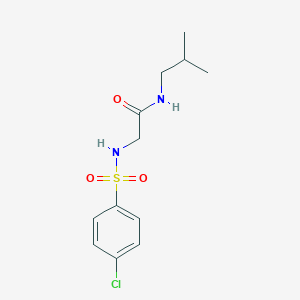 molecular formula C12H17ClN2O3S B426159 2-{[(4-chlorophenyl)sulfonyl]amino}-N-isobutylacetamide 