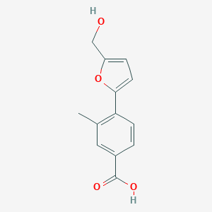 molecular formula C13H12O4 B426162 4-[5-(Hydroxymethyl)-2-furyl]-3-methylbenzoic acid 