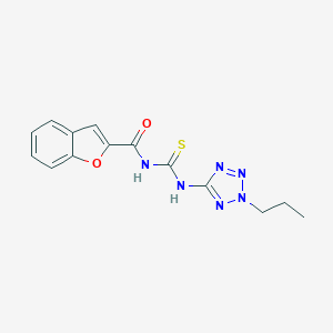 molecular formula C14H14N6O2S B426165 N-[(2-propyl-2H-tetrazol-5-yl)carbamothioyl]-1-benzofuran-2-carboxamide 