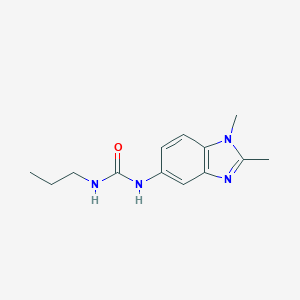 molecular formula C13H18N4O B426166 N-(1,2-dimethyl-1H-benzimidazol-5-yl)-N'-propylurea 