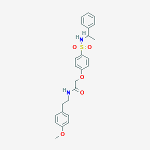 N-[2-(4-methoxyphenyl)ethyl]-2-(4-{[(1-phenylethyl)amino]sulfonyl}phenoxy)acetamide