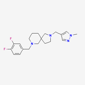 molecular formula C20H26F2N4 B4261860 7-(3,4-difluorobenzyl)-2-[(1-methyl-1H-pyrazol-4-yl)methyl]-2,7-diazaspiro[4.5]decane 