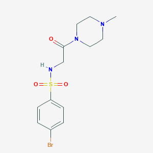 molecular formula C13H18BrN3O3S B426187 4-bromo-N-[2-(4-methyl-1-piperazinyl)-2-oxoethyl]benzenesulfonamide 