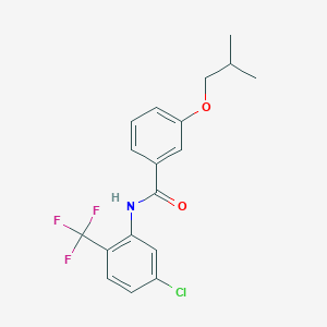 molecular formula C18H17ClF3NO2 B426190 N-[5-chloro-2-(trifluoromethyl)phenyl]-3-isobutoxybenzamide 