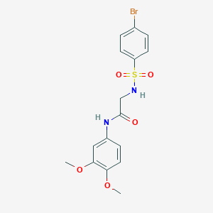 2-{[(4-bromophenyl)sulfonyl]amino}-N-(3,4-dimethoxyphenyl)acetamide