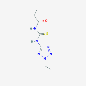 molecular formula C8H14N6OS B426194 N-[(2-propyl-2H-tetrazol-5-yl)carbamothioyl]propanamide 