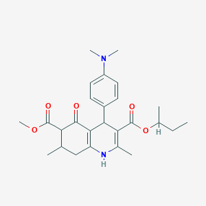 3-sec-butyl 6-methyl 4-[4-(dimethylamino)phenyl]-2,7-dimethyl-5-oxo-1,4,5,6,7,8-hexahydro-3,6-quinolinedicarboxylate