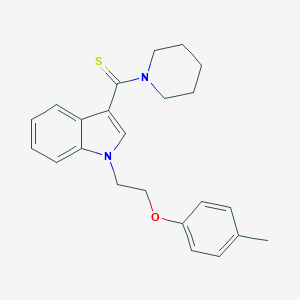 molecular formula C23H26N2OS B426199 {1-[2-(4-methylphenoxy)ethyl]-1H-indol-3-yl}(piperidin-1-yl)methanethione 