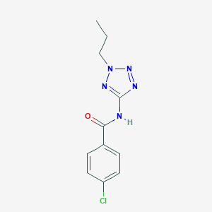 molecular formula C11H12ClN5O B426208 4-chloro-N-(2-propyltetrazol-5-yl)benzamide CAS No. 593240-48-3