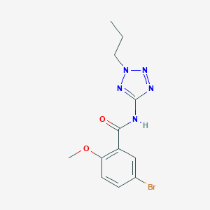 molecular formula C12H14BrN5O2 B426209 5-bromo-2-methoxy-N-(2-propyl-2H-tetrazol-5-yl)benzamide CAS No. 638146-36-8