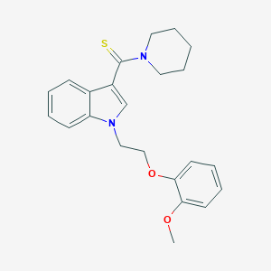 molecular formula C23H26N2O2S B426211 {1-[2-(2-methoxyphenoxy)ethyl]-1H-indol-3-yl}(piperidin-1-yl)methanethione 
