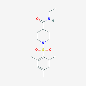 molecular formula C17H26N2O3S B426212 N-ethyl-1-(mesitylsulfonyl)-4-piperidinecarboxamide 