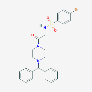 N-[2-(4-benzhydryl-1-piperazinyl)-2-oxoethyl]-4-bromobenzenesulfonamide