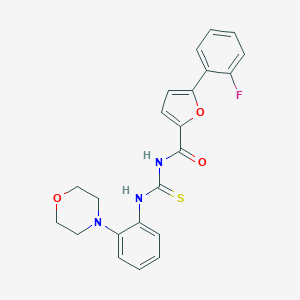 molecular formula C22H20FN3O3S B426218 5-(2-fluorophenyl)-N-[(2-morpholin-4-ylphenyl)carbamothioyl]furan-2-carboxamide CAS No. 641999-53-3