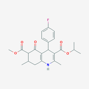 molecular formula C23H26FNO5 B4262192 3-isopropyl 6-methyl 4-(4-fluorophenyl)-2,7-dimethyl-5-oxo-1,4,5,6,7,8-hexahydro-3,6-quinolinedicarboxylate 