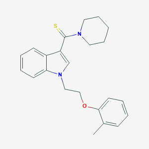 molecular formula C23H26N2OS B426226 {1-[2-(2-methylphenoxy)ethyl]-1H-indol-3-yl}(piperidin-1-yl)methanethione 