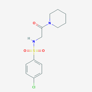 molecular formula C13H17ClN2O3S B426227 4-chloro-N-[2-oxo-2-(piperidin-1-yl)ethyl]benzenesulfonamide 