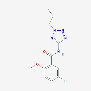 molecular formula C12H14ClN5O2 B426230 5-chloro-2-methoxy-N-(2-propyl-2H-tetraazol-5-yl)benzamide CAS No. 638146-33-5