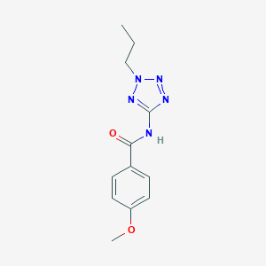 molecular formula C12H15N5O2 B426242 4-methoxy-N-(2-propyltetrazol-5-yl)benzamide CAS No. 593240-37-0