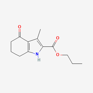 molecular formula C13H17NO3 B4262511 propyl 3-methyl-4-oxo-4,5,6,7-tetrahydro-1H-indole-2-carboxylate 