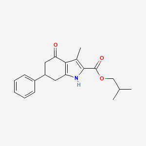 molecular formula C20H23NO3 B4262544 isobutyl 3-methyl-4-oxo-6-phenyl-4,5,6,7-tetrahydro-1H-indole-2-carboxylate 