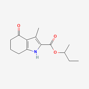 molecular formula C14H19NO3 B4262553 sec-butyl 3-methyl-4-oxo-4,5,6,7-tetrahydro-1H-indole-2-carboxylate 