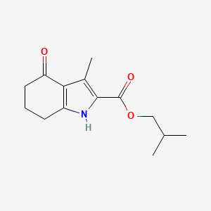 molecular formula C14H19NO3 B4262556 isobutyl 3-methyl-4-oxo-4,5,6,7-tetrahydro-1H-indole-2-carboxylate 
