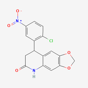 molecular formula C16H11ClN2O5 B4262593 8-(2-chloro-5-nitrophenyl)-7,8-dihydro[1,3]dioxolo[4,5-g]quinolin-6(5H)-one 