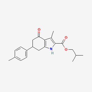 molecular formula C21H25NO3 B4262606 isobutyl 3-methyl-6-(4-methylphenyl)-4-oxo-4,5,6,7-tetrahydro-1H-indole-2-carboxylate 