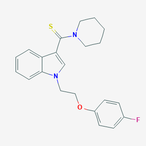 [1-[2-(4-Fluorophenoxy)ethyl]indol-3-yl]-piperidin-1-ylmethanethione
