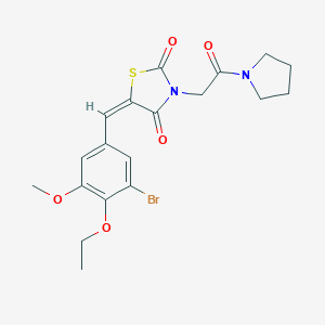 5-(3-Bromo-4-ethoxy-5-methoxybenzylidene)-3-[2-oxo-2-(1-pyrrolidinyl)ethyl]-1,3-thiazolidine-2,4-dione