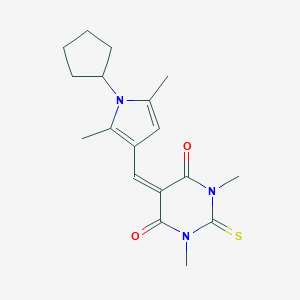 5-[(1-cyclopentyl-2,5-dimethyl-1H-pyrrol-3-yl)methylene]-1,3-dimethyl-2-thioxodihydro-4,6(1H,5H)-pyrimidinedione