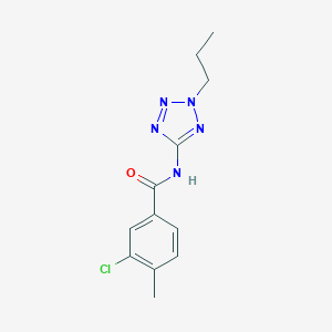 molecular formula C12H14ClN5O B426279 3-chloro-4-methyl-N-(2-propyl-2H-tetraazol-5-yl)benzamide CAS No. 593240-49-4