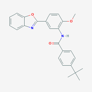 molecular formula C25H24N2O3 B426296 N-[5-(1,3-benzoxazol-2-yl)-2-methoxyphenyl]-4-tert-butylbenzamide 