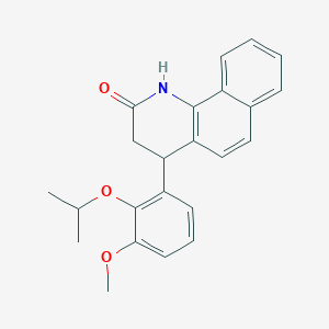 molecular formula C23H23NO3 B4262967 4-(2-isopropoxy-3-methoxyphenyl)-3,4-dihydrobenzo[h]quinolin-2(1H)-one 