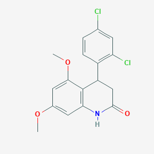molecular formula C17H15Cl2NO3 B4262983 4-(2,4-dichlorophenyl)-5,7-dimethoxy-3,4-dihydro-2(1H)-quinolinone 