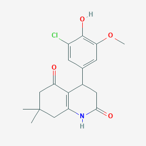 molecular formula C18H20ClNO4 B4263002 4-(3-chloro-4-hydroxy-5-methoxyphenyl)-7,7-dimethyl-4,6,7,8-tetrahydro-2,5(1H,3H)-quinolinedione 