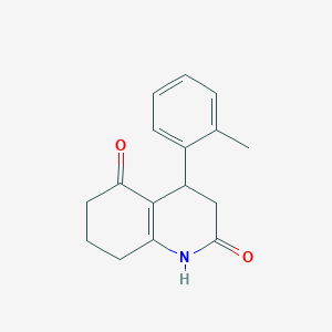 molecular formula C16H17NO2 B4263006 4-(2-methylphenyl)-4,6,7,8-tetrahydro-2,5(1H,3H)-quinolinedione 