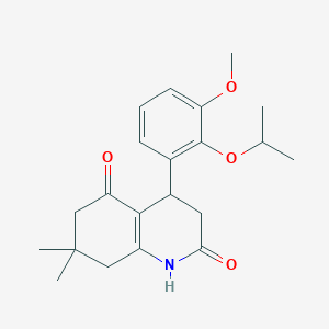 4-(2-isopropoxy-3-methoxyphenyl)-7,7-dimethyl-4,6,7,8-tetrahydro-2,5(1H,3H)-quinolinedione