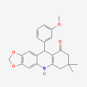 molecular formula C23H23NO4 B4263030 10-(3-methoxyphenyl)-7,7-dimethyl-6,7,8,10-tetrahydro[1,3]dioxolo[4,5-b]acridin-9(5H)-one 