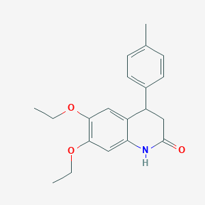 molecular formula C20H23NO3 B4263079 6,7-diethoxy-4-(4-methylphenyl)-3,4-dihydro-2(1H)-quinolinone 