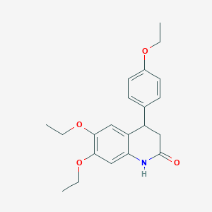 molecular formula C21H25NO4 B4263102 6,7-diethoxy-4-(4-ethoxyphenyl)-3,4-dihydro-2(1H)-quinolinone 